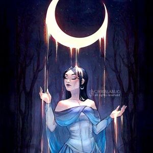 First edition limited artist print of Chrissa Bugs Moon goddess series!